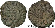 FRANCE Bronze au coq à tête humaine BELLOVAQUES (Région de Beauvais) Beauvais (60) c. 50-30 AC. (15,5mm, 1,78g, 1h) -