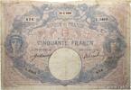 FRANCE 50 Francs BLEU ET ROSE FRANCE 50 Francs BLEU ET ROSE 1909 B -