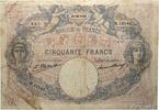 FRANCE 50 Francs BLEU ET ROSE FRANCE 50 Francs BLEU ET ROSE 1926 B+ -