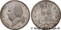 FRANCE 5 francs Louis XVIII, tête nue LOUIS XVIII Limoges 1823 (37,40mm, 24,95g, 6h) -