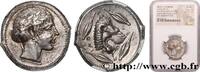 Classique 1 (480 à 400 avant J.C.) Tétradrachme SICILE - LÉONTINI Léontini c. 450 AC. (26,5mm, 17,28g, 7h) -