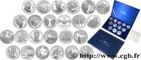 FRANCE Coffret Belle Épreuve Argent des douze monnaies de COMMÉMORATIVES MONNAIE DE PARIS n.d. (37,00mm, g, 6h) -