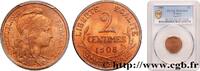 FRANCE 2 centimes Daniel-Dupuis TROISIÈME RÉPUBLIQUE Paris 1908 (20mm, 2g, 6h) -