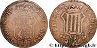 ESPAGNE - CATALOGNE 6 Quartos frappe au nom de Ferdinand VII ESPAGNE - CATALOGNE Catalogne 1810 (32mm, 14,45g, 12h) -