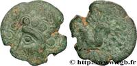 FRANCE Statère en bronze à la tête luniforme SANTONS / CENTRE-OUEST, Incertaines IIe - Ier siècles avant J.-C. (20mm, 5,74g, 3h) -