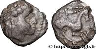 FRANCE Denier au cervidé et à la roue, tête à droite ALLOBROGES (Région du Dauphiné) Ier siècle avant J.-C. (15mm, 1,85g, 8h) -