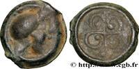 FRANCE Potin au swastika, tête à droite BITURIGES CUBES, INCERTAINES c. 80-50 AC. (17mm, 3,34g, h) -