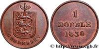 GUERNESEY 1 Double armes du baillage de Guernesey GUERNESEY 1830 (18,5mm, 2,47g, 6h) -