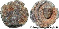 FRANCE Bronze au casque et à la tête de face AMBIENS (Région d'Amiens) Amiens (80) c. 60-40 AC. (15mm, 2,35g, 8h) -
