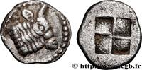 Classique 1 (480 à 400 avant J.C.) Hemiobole MACÉDOINE - ACANTHE Acanthe, Macédoine c. 470-465 AC. (7,5mm, 0,37g, h) -