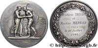 FRANCE Médaille de mariage, Jacob et Rachel, Stéphanie Na AMOUR ET MARIAGE 1901 (36,5mm, 21,16g, 12h) -