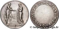 FRANCE Médaille de mariage, Couple antique AMOUR ET MARIAGE 1827 (41mm, 34,73g, 12h) -