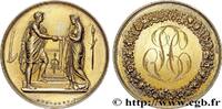 FRANCE Médaille de mariage, Couple antique AMOUR ET MARIAGE 1858 (34,50mm, 17,75g, 12h) -