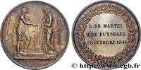 FRANCE Médaille de mariage, Couple antique AMOUR ET MARIAGE 1843 (34,50mm, 17,92g, 12h) -