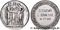 FRANCE Médaille de mariage, La Religion les unit AMOUR ET MARIAGE 1878 (36mm, 20,57g, 12h) -