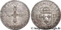FRANCE Quart d'écu, titulature côté croix LOUIS XIV LE GRAND OU LE ROI SOLEIL Saint-Lô 1643 (30,5mm, 9,70g, 6h) -