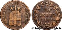 GRÈCE - ROYAUME DE GRÈCE - OTHON 10 Lepta GRÈCE - ROYAUME DE GRÈCE - OTHON 1857 (28mm, 12,44g, 6h) -
