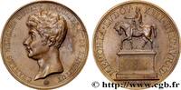 FRANCE Médaille, Charles Mercier Dupaty, Statue équestre MONUMENTS 75 - Paris 1829 (50mm, 54,85g, 12h) -