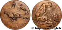 FRANCE Médaille, Le guépard ANIMAUX Monnaie de Paris 1982 (68mm, 181,50g, 12h) -