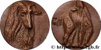 FRANCE Médaille, Lévrier Afghan ANIMAUX Monnaie de Paris 1974 (63mm, 183,27g, 12h) -