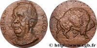 FRANCE Médaille, Abram Krol ARTISTES : MUSICIENS, PEINTRES, SCULPTEURS Monnaie de Paris 1975 (72mm, 169,10g, 12h) -