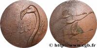 FRANCE Médaille animalière - Flamant Rose ANIMAUX Monnaie de Paris 1974 (71,5mm, 155,62g, 12h) -