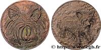 FRANCE Médaille animalière, Le terrier du Yorkshire ANIMAUX Monnaie de Paris 1974 (52mm, 104,29g, 12h) -