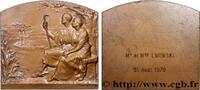 FRANCE Plaquette, Noces d’argent AMOUR ET MARIAGE Monnaie de Paris (1902)/1979 (66mm, 167,62g, 12h) -