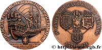 FRANCE Médaille, 4e centenaire de la Bataille de Lépante, BATAILLES MILITAIRES 1971 (60mm, 112,83g, 12h) -