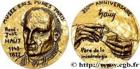 FRANCE Médaille, 250e anniversaire de René Just Haüy, Mus MUSÉES Monnaie de Paris 1993 (58,5mm, 139,78g, 12h) -