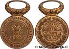 FRANCE Médaille, Annonay, Anciens sapeurs pompiers ASSURANCES n.d. (39,5mm, 9,04g, 12h) -