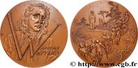 FRANCE Médaille, Jean-Antoine Watteau ARTISTES : MUSICIENS, PEINTRES, SCULPTEURS Monnaie de Paris 1978 (71,5mm, 154,78g, 12h) -