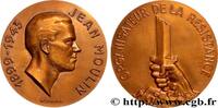 FRANCE Médaille, Jean Moulin RÉSISTANCE Monnaie de Paris n.d. (67mm, 179,22g, 12h) -