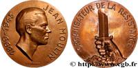 FRANCE Médaille, Jean Moulin RÉSISTANCE Monnaie de Paris n.d. (67mm, 179,22g, 12h) -
