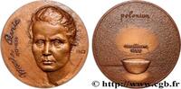 FRANCE Médaille, Marie Curie SCIENCES & SCIENTIFIQUES Monnaie de Paris 1968 (68mm, 179,07g, 12h) -