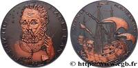 FRANCE Médaille, Fernand de Magellan, n°61 MER ET MARINE : PAQUEBOTS, NAVIRES, BATEAUX Monnaie de Paris 1983 (85mm, 245,13g, 12h) -