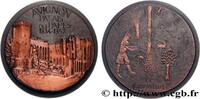 FRANCE Médaille, Le Palais des papes, La chasse au furet, VILLES Monnaie de Paris 1984 (76mm, 242,24g, 12h) -