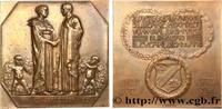 FRANCE Plaque, Noces d’argent de Charles Duisberg et Joha AMOUR ET MARIAGE 1913 (75mm, 200,6g, 12h) -