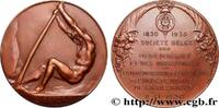 FRANCE Médaille, L’effort, Société belge des ingénieurs e SOCIÉTÉS 1930 (50mm, 46,08g, 12h) -
