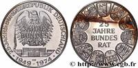 FRANCE Médaille, Commémoration des 25 ans de la Républiqu RÉPUBLIQUE FÉDÉRALE D'ALLEMAGNE Allemagne 1974 (40mm, 24,78g, 12h) -