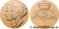 FRANCE Médaille, Rainier III et Grace MONACO 1956 (40,5mm, 46,25g, 12h) -