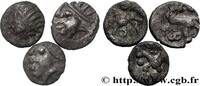 FRANCE Lot de 3 oboles au cheval et aux annelets SANTONS / CENTRE-OUEST, Incertaines c. 60-50 AC. (mm, g, h) -