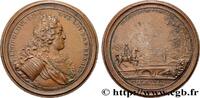 FRANCE Médaille, Prévoyance du Prince, Restauration des p PONTS France, Lorraine 1727 (62,5mm, 115,08g, 12h) -
