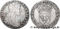 FRANCE Demi-écu, portrait apollinien LOUIS XIV LE GRAND OU LE ROI SOLEIL Nantes 1662 (31mm, 13,39g, 6h) -