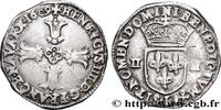 FRANCE Quart d'écu, croix feuillue de face HENRI IV LE GRAND Bayonne 1609 (29mm, 9,64g, 3h) -