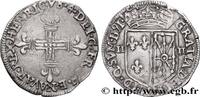 FRANCE Quart d'écu de Navarre HENRI IV LE GRAND Saint-Palais 1591 (29mm, 9,56g, 6h) -