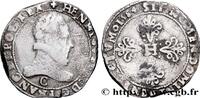 FRANCE Franc au col plat HENRI III Saint-Lô 1584 (32,5mm, 12,12g, 12h) -