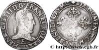 FRANCE Franc au col plat HENRI III Angers 1579 (32mm, 14,18g, 8h) -