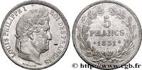 FRANCE 5 francs Ier type Domard, tranche en relief LOUIS-PHILIPPE Ier Paris 1831 (37mm, 24,81g, 6h) -