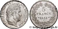 FRANCE 5 francs Ier type Domard, tranche en relief LOUIS-PHILIPPE Ier Lille 1831 (37,35mm, 24,63g, 6h) -